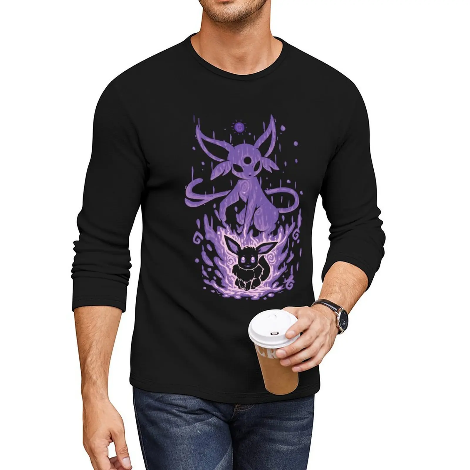 

Silhouette Psychic Evolution Long T-Shirt aesthetic clothes Blouse oversized t shirts for men