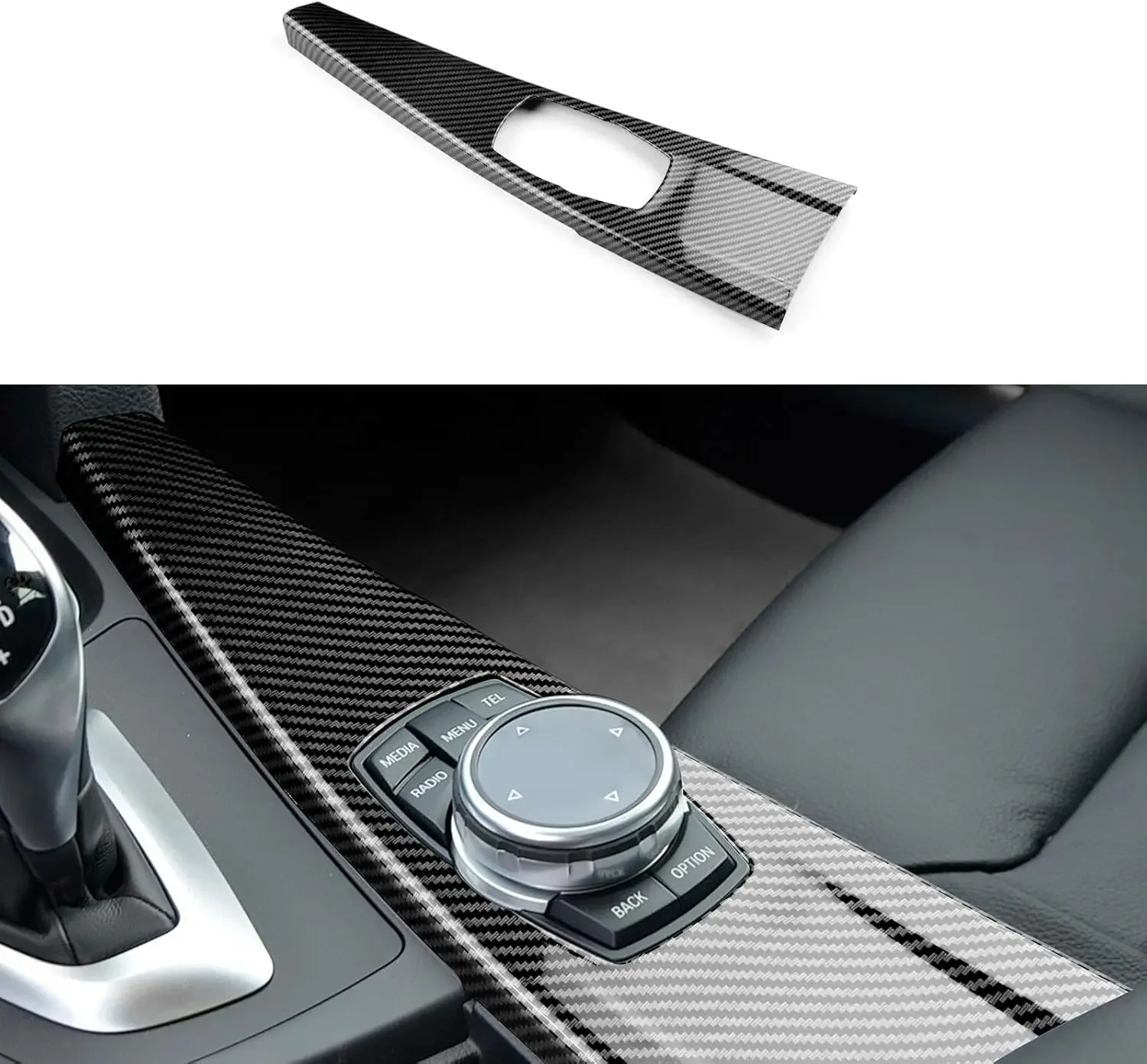 

For BMW F30 F31 F32 F34 F36 3 Series 4 Series Carbon Fiber Style Multimedia Panel Trim Cover for Center Console 320i 328i 330i