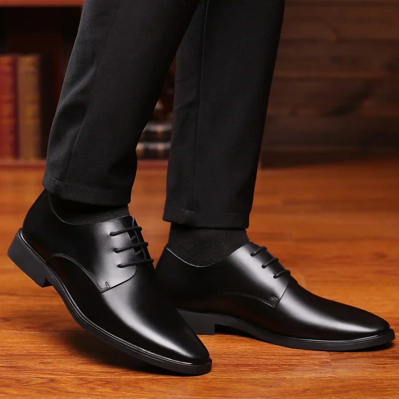 Fashion Masculino Formal Wedding Designer Leather Italy Pointed Toe Oxford Luxury for Men Sneakers Footwear Casual Shoes Hot