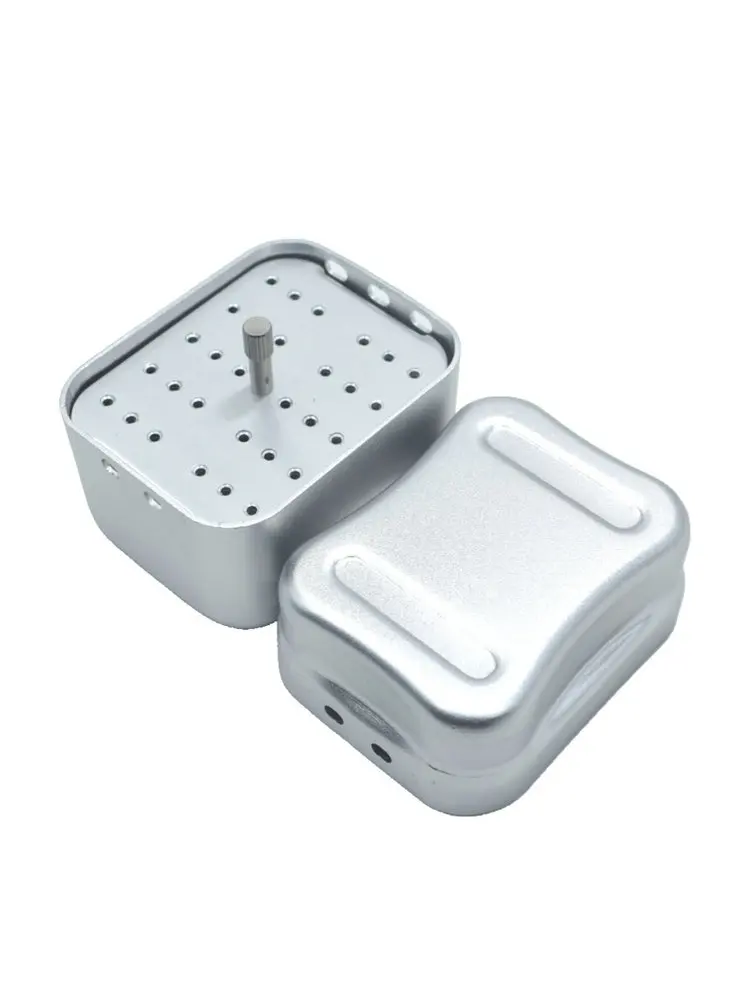 

F062 Dental Disinfection Metal Box 30 Points Endo Files Holder Autoclave Sterilizer Case Burs For Oral Care Tools Random Color
