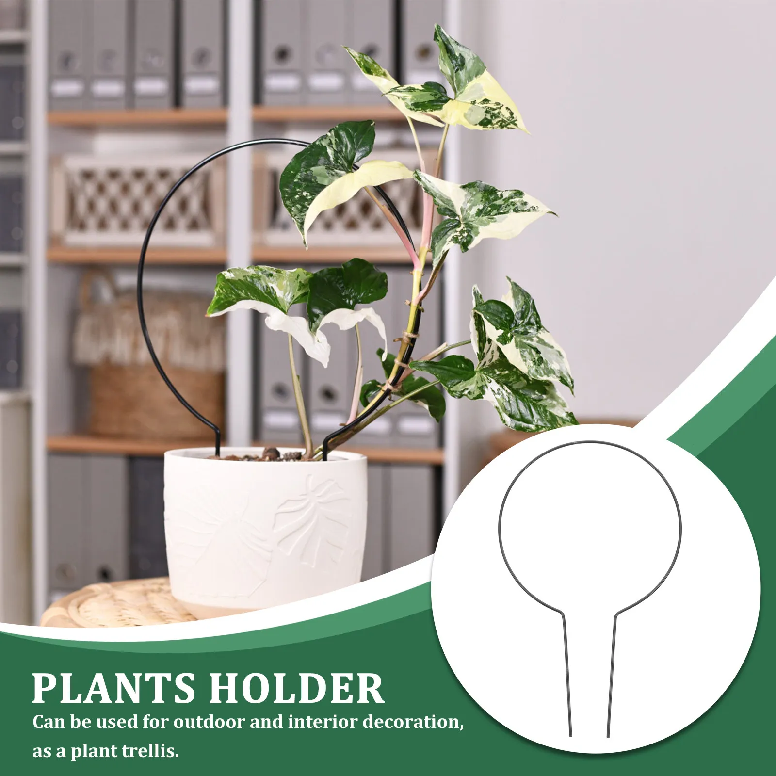 2Pcs Plants Holder for Climbing Plants Iron Garden Trellis Potted Plant Support Rack Reusable Outdoor Interior Decor