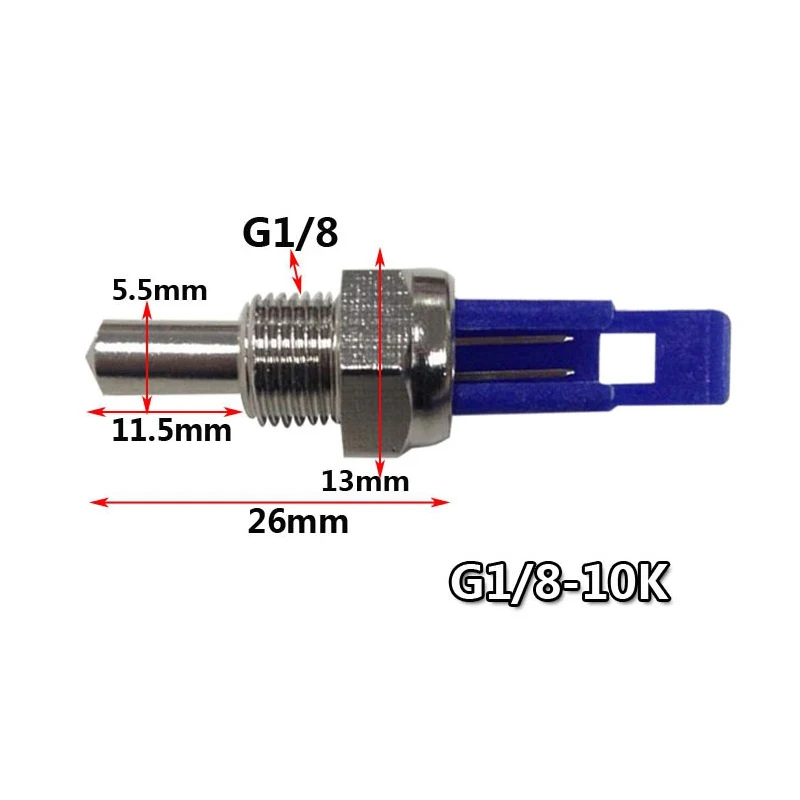 Wall mounted gas boiler copper nickel plated temperature probe G1/8 10k wall mounted boiler thermistor NTC sensor