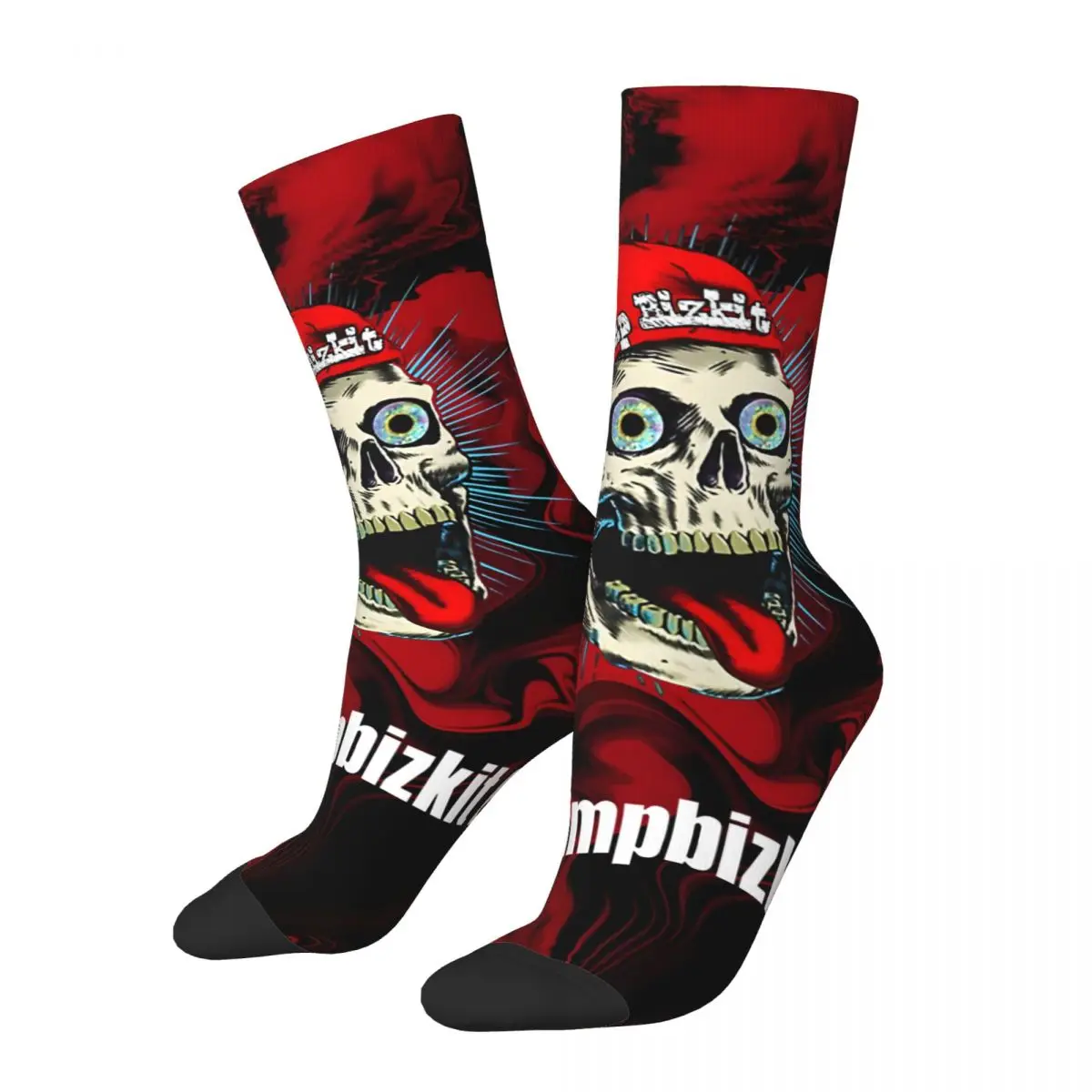 Crazy compression Treding Sock for Men Vintage Limp Bizkit Seamless Pattern Crew Sock Novelty