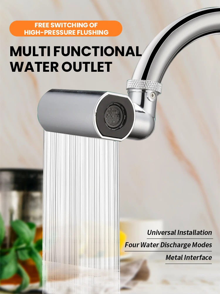 New 4 Mode Waterfall Faucet Aerator Universal Faucet Extender 360° Rotate Anti Splash Kitchen Sink Mixer Saving Water Tap Nozzle