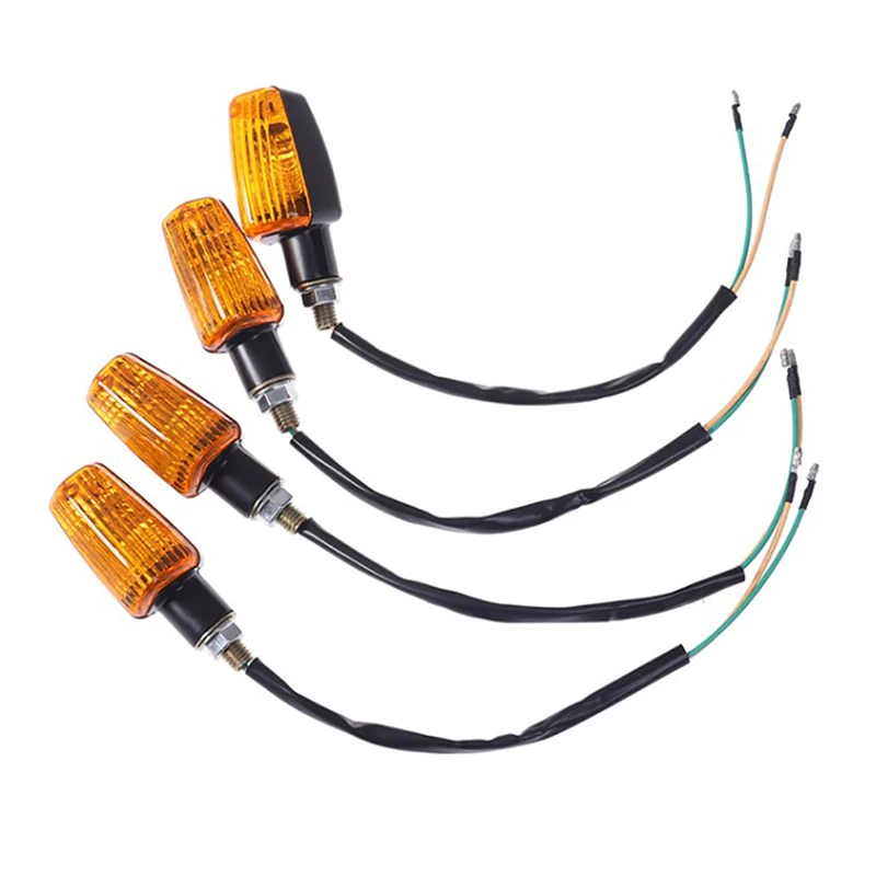 【CR】1 Pair 12V Universal Motorcycle Turn Signal Indicator Light Turning Amber Lamp Bulb Motorbike Lamps Blinker Flash Bike Lamp