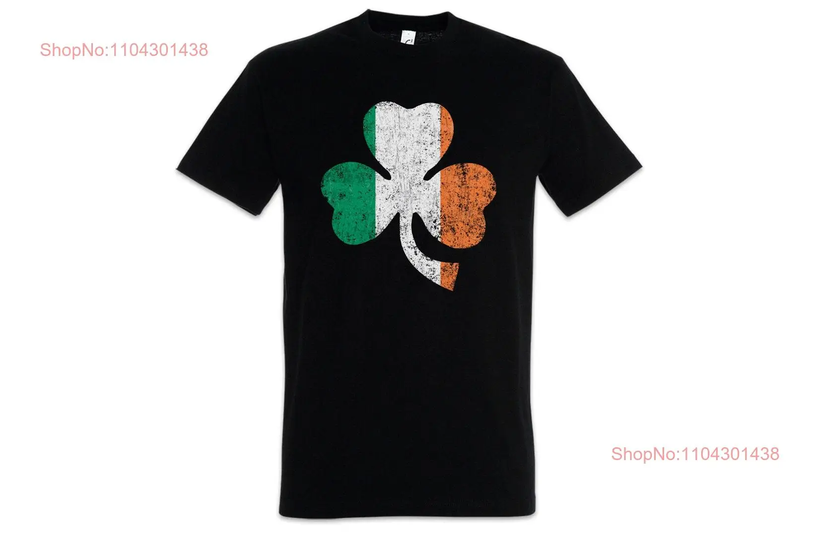 Shamrock Irish Flag Men T Shirt Belfast Irland Ireland Kleeblatt Fahne Irische Flagge Banner long or short sleeves