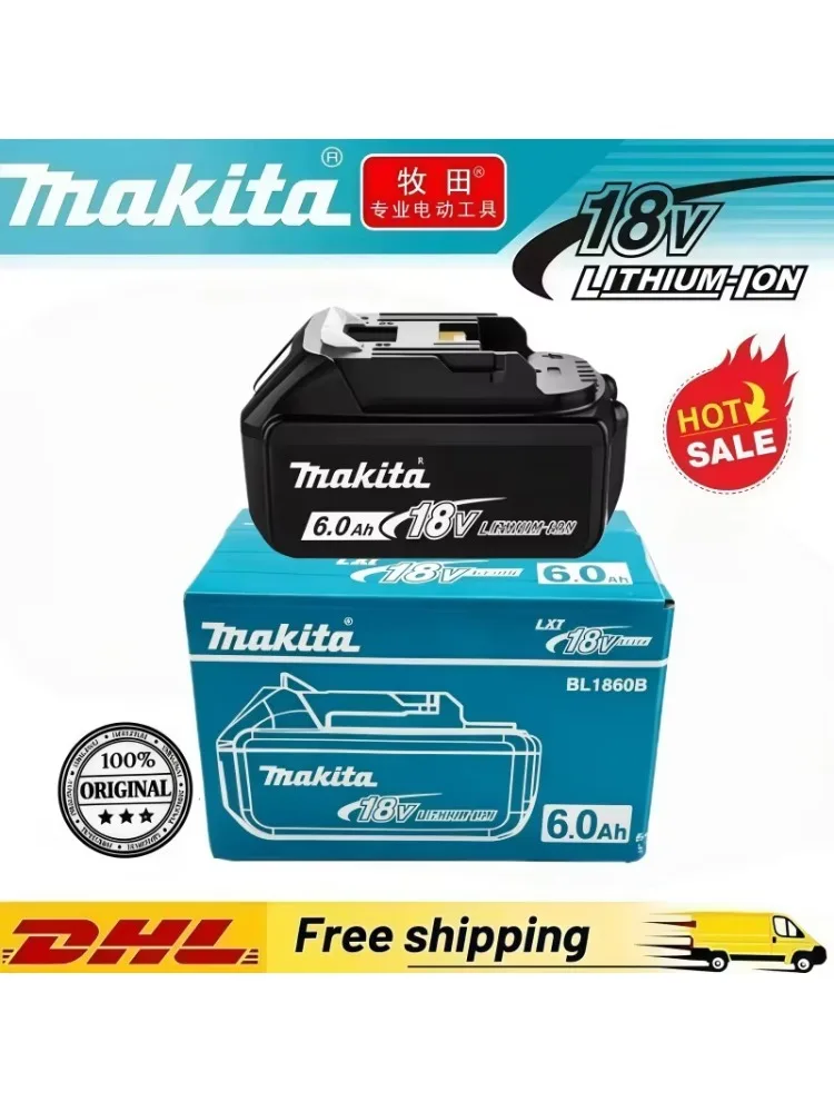 100% originele Makita accu, 18V gereedschap Lithium accu 6Ah/5Ah 9Ah voor Makita DTW700 DDF487 DTD173 DGA404 HR140D DJV182 - afbeelding 2