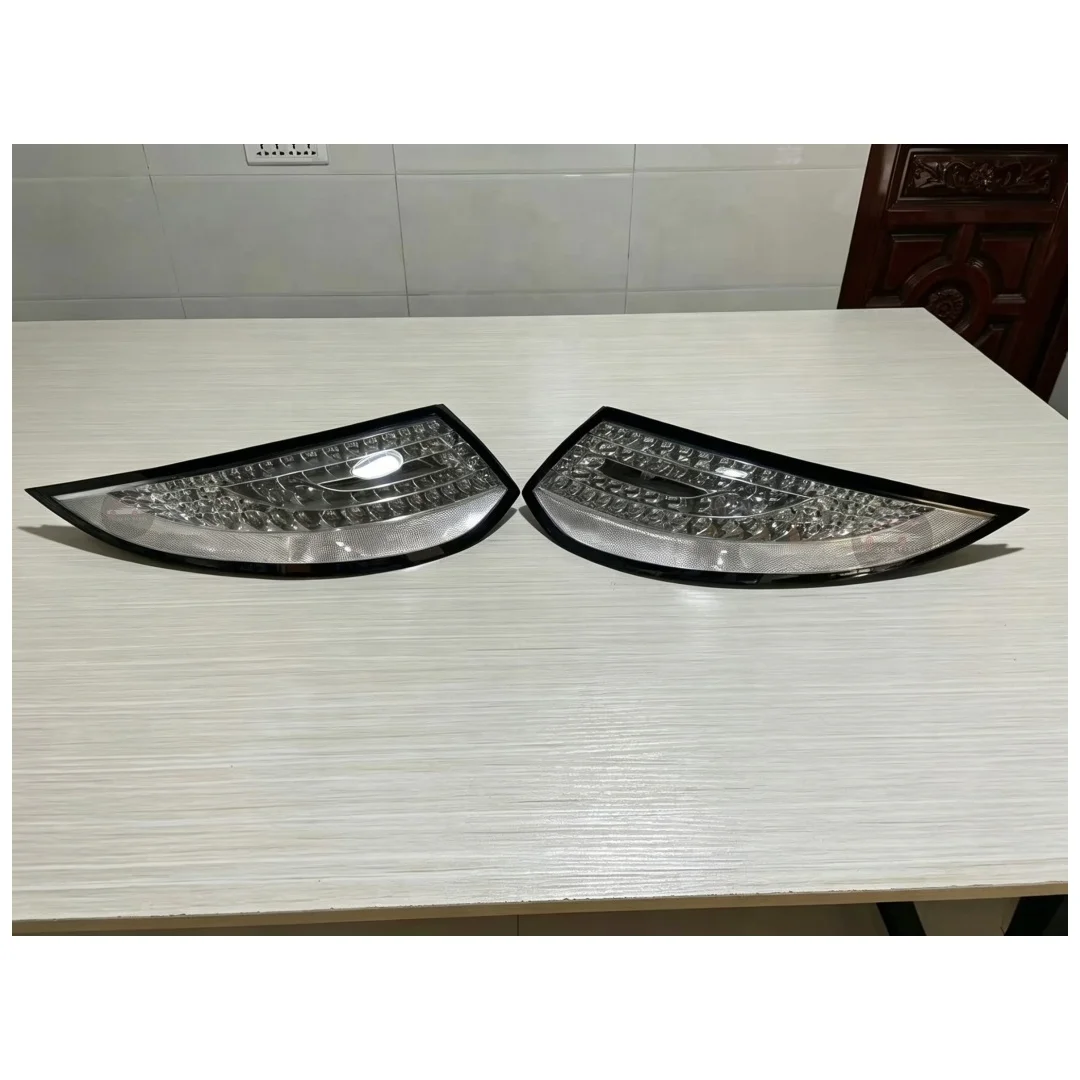 A Set Transparent Taillights Handmade For Porsche 997.2 LED Black Tail Light Clear Modified Taillights