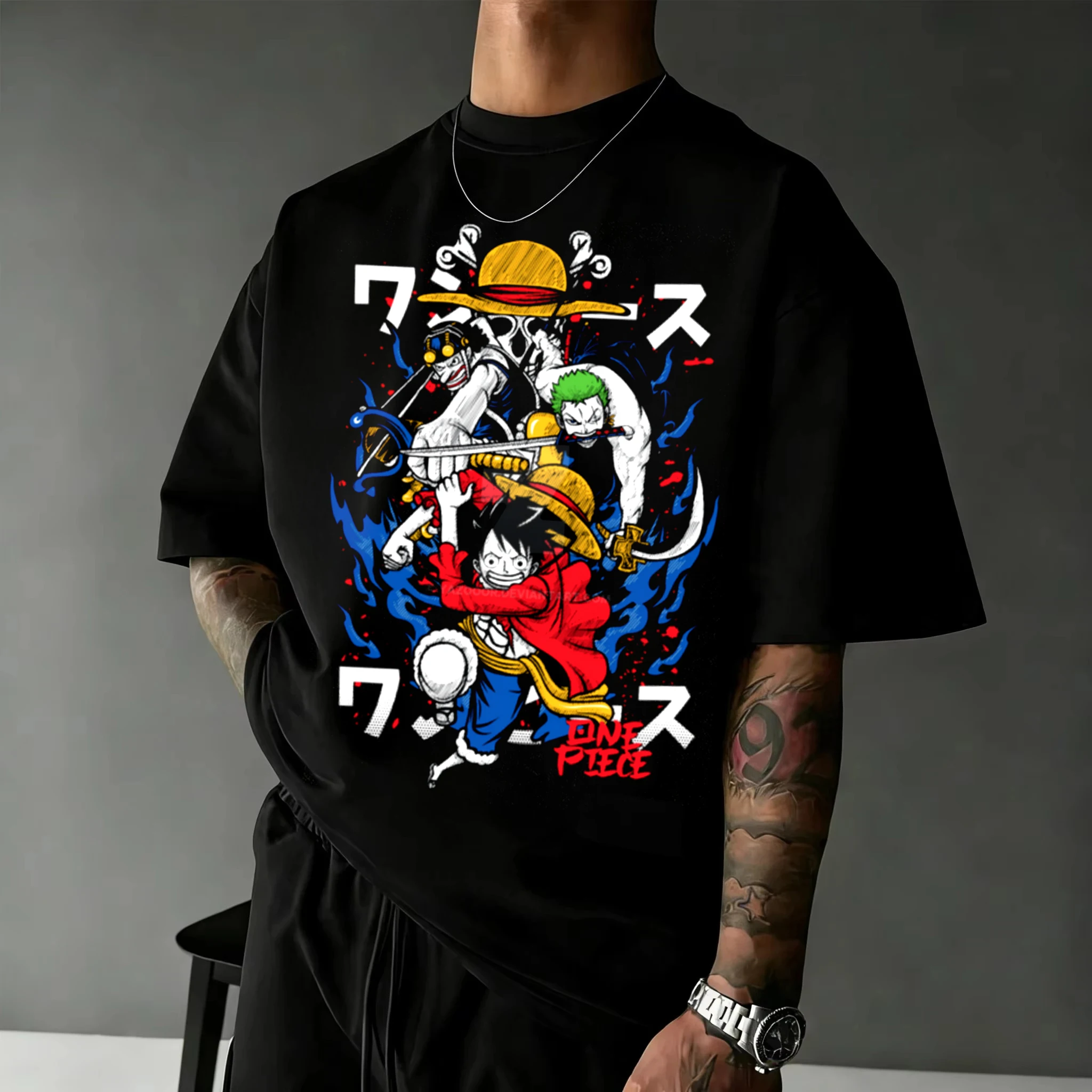 One Piece Anime T Shirt Men Wo - огляд і ціна Tee Graphic Print