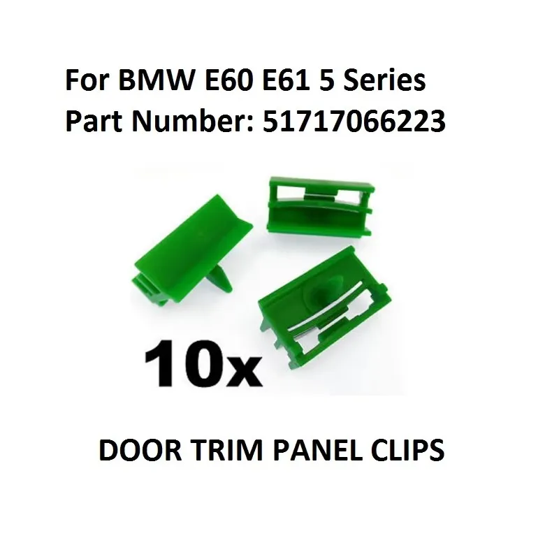 x10 For BMW E60 E61 5 Series- Plastic Trim Clip Fastener Side Skirt Sill Moulding New