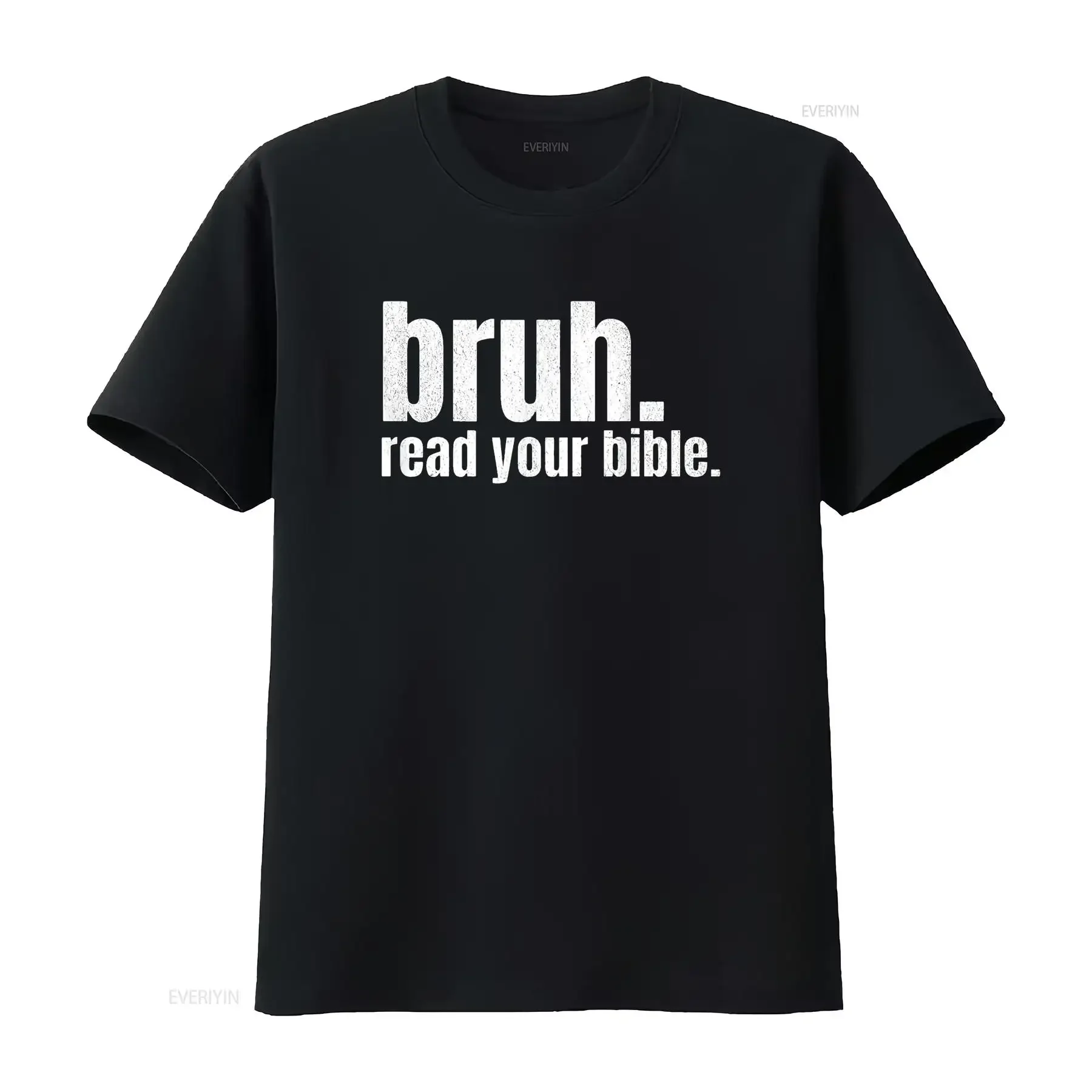 Bruh Meme Read Your Bible God Funny Modern Christi Eye Catching Women s T Shirt Bold Print for Summer vintage Washed Unisex