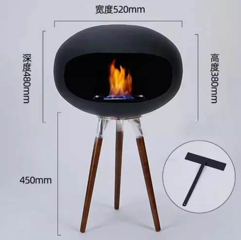 

Creative Villa Home Decor Nordic Wrought Iron Fireplaces Living Room Art Heating Heater Modern Designer Floor-standing Ornaments