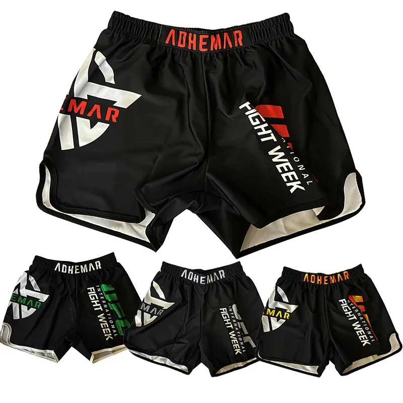 Spodenki bokserskie obóz treningowy męskie kompleksowe walki sztuki walki plaża Judo MMA bieganie Fitness siłownia tajskie spodenki bokserskie