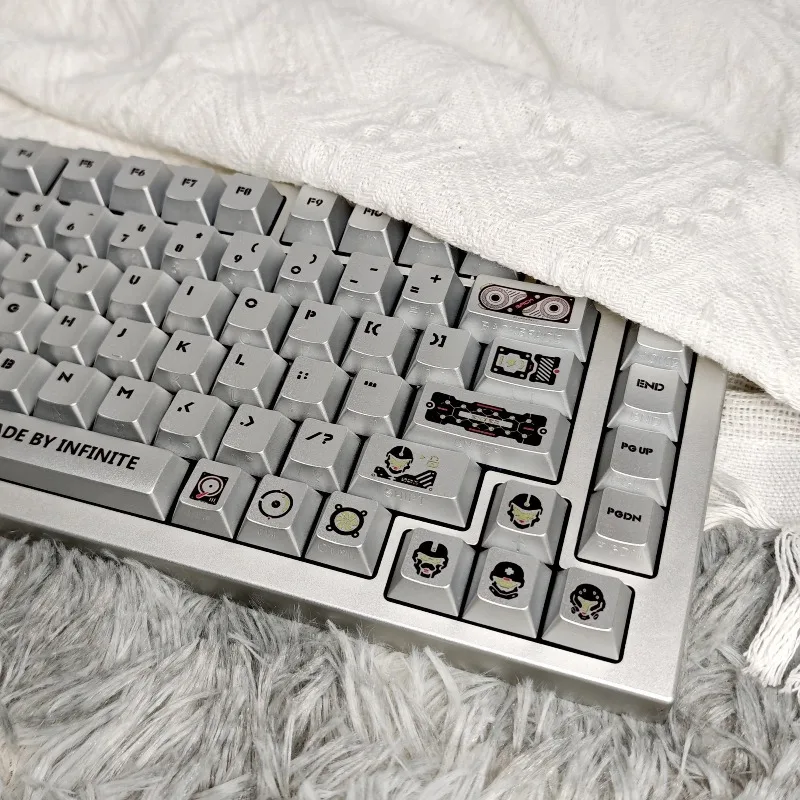 Metallic Paint Theme Keycaps Set Customized PBT Sublimation Cherry Profile Keyboard Cap Gaming Mechanical Keyboard Accessories