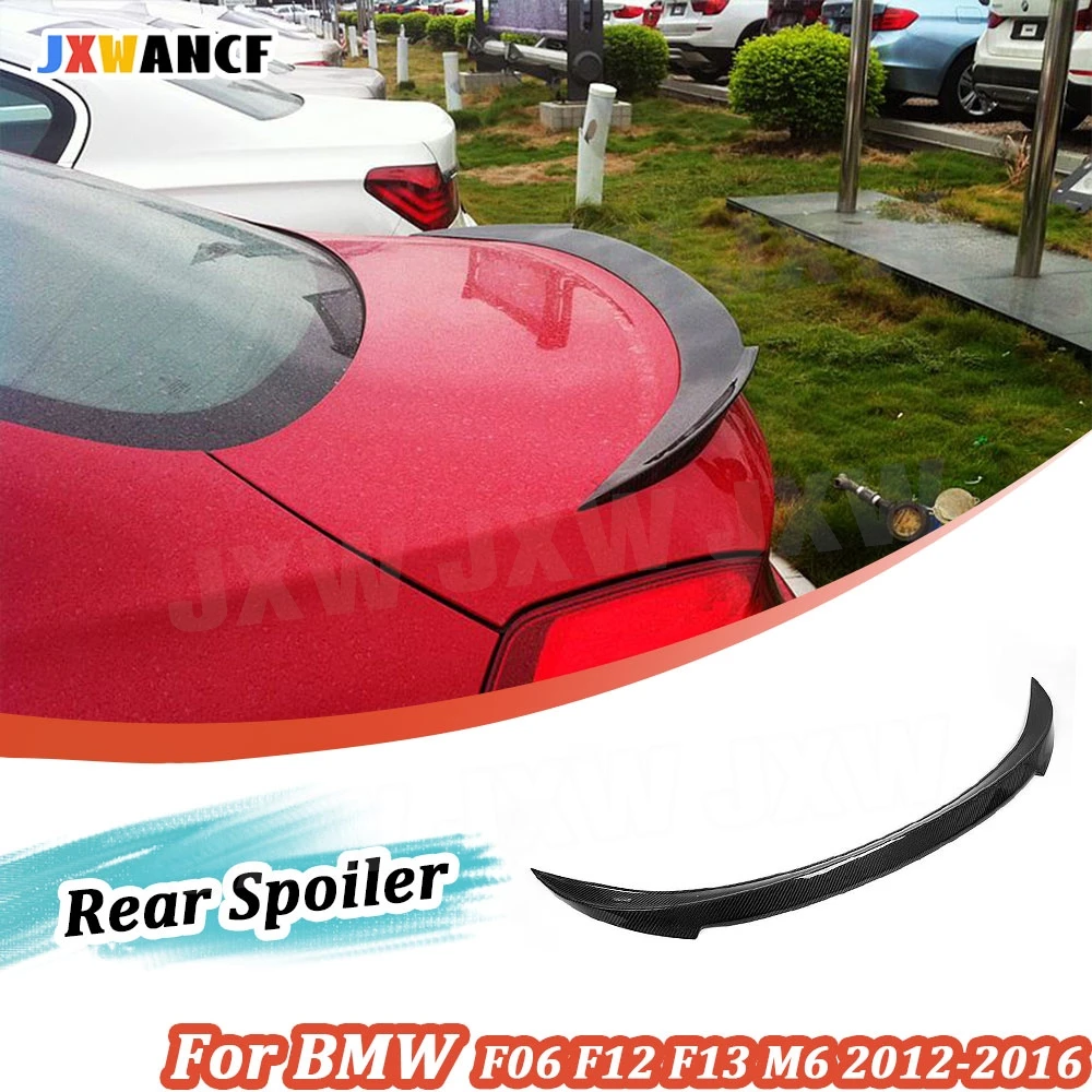 

JXWANCF For 6 Series Carbon Fiber Rear Spoiler Wings for BMW F06 F12 F13 M6 640i 650i 640i 2012-2016 Rear Trunk Boot Lip Wing
