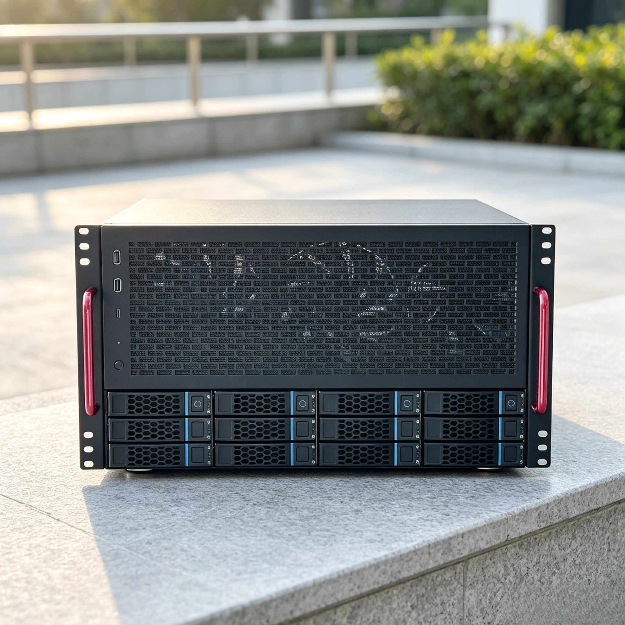 Deepened 12-Bay EATX Motherboard ATX PSU U2 HDD 360 Water Cooling AIO Storage Server NAS Chassis