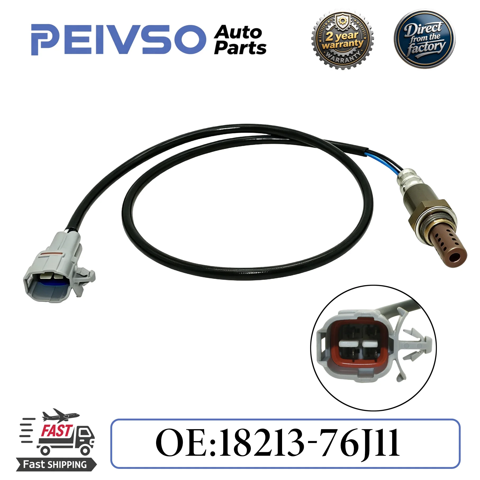 PEIVSO 18213-76J11 New Lambda Sensor Downstream Oxygen O2 Sensor for Suzuki Grand Vitara XL-7 Auto Parts