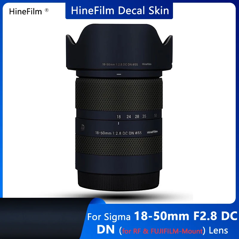 Hinefilm Skin for Sigma 18-50 F2.8 Fuji X Lens Decal Skin for Sigma 18-50mm F2.8 DC DN for Canon Mount Lens Sticker 1850 Wraps