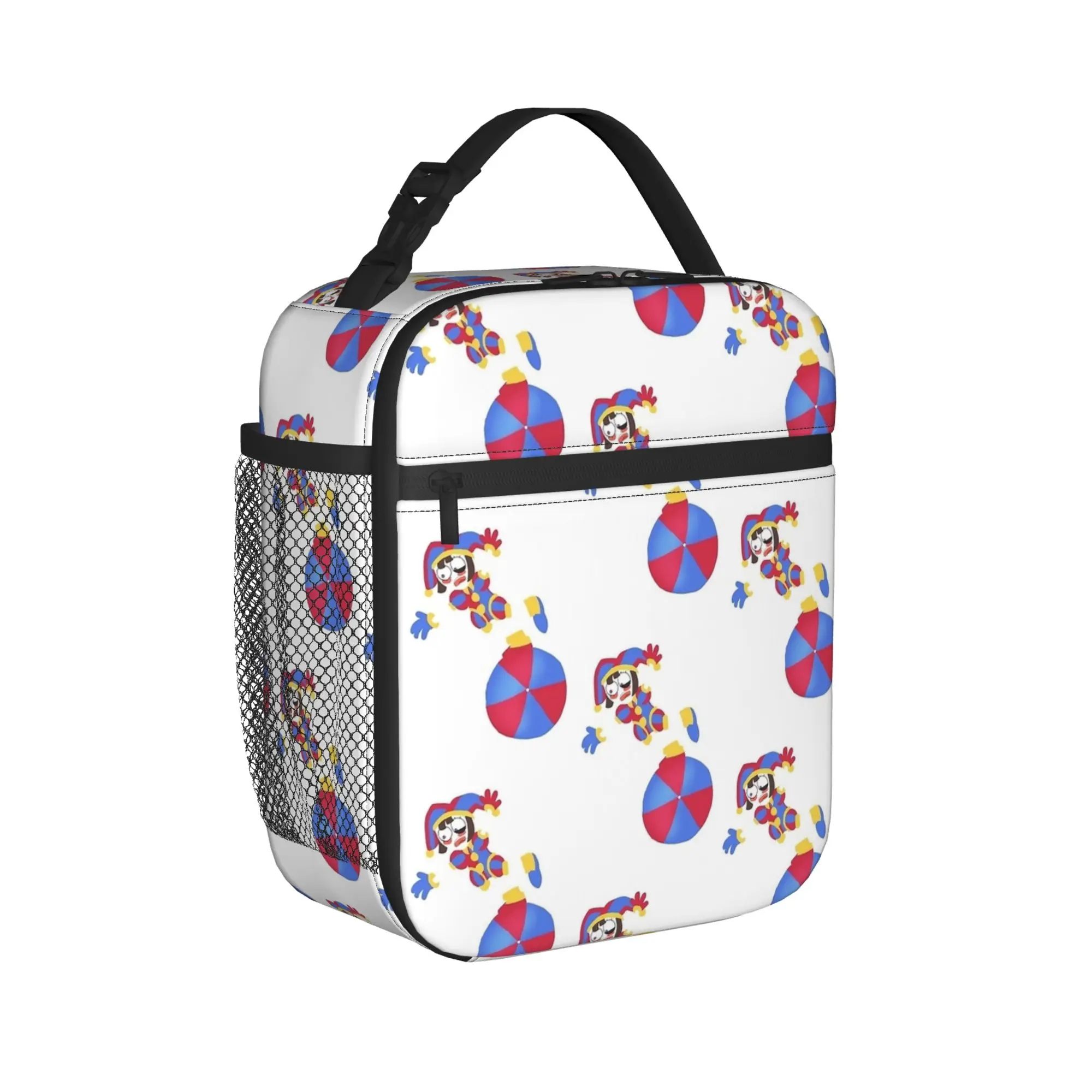 Pomni Lineless Thermal Insulated Lunch Bag Cartoon Digitals Circus Portable Food Bag Container Cooler Thermal Lunch Boxes