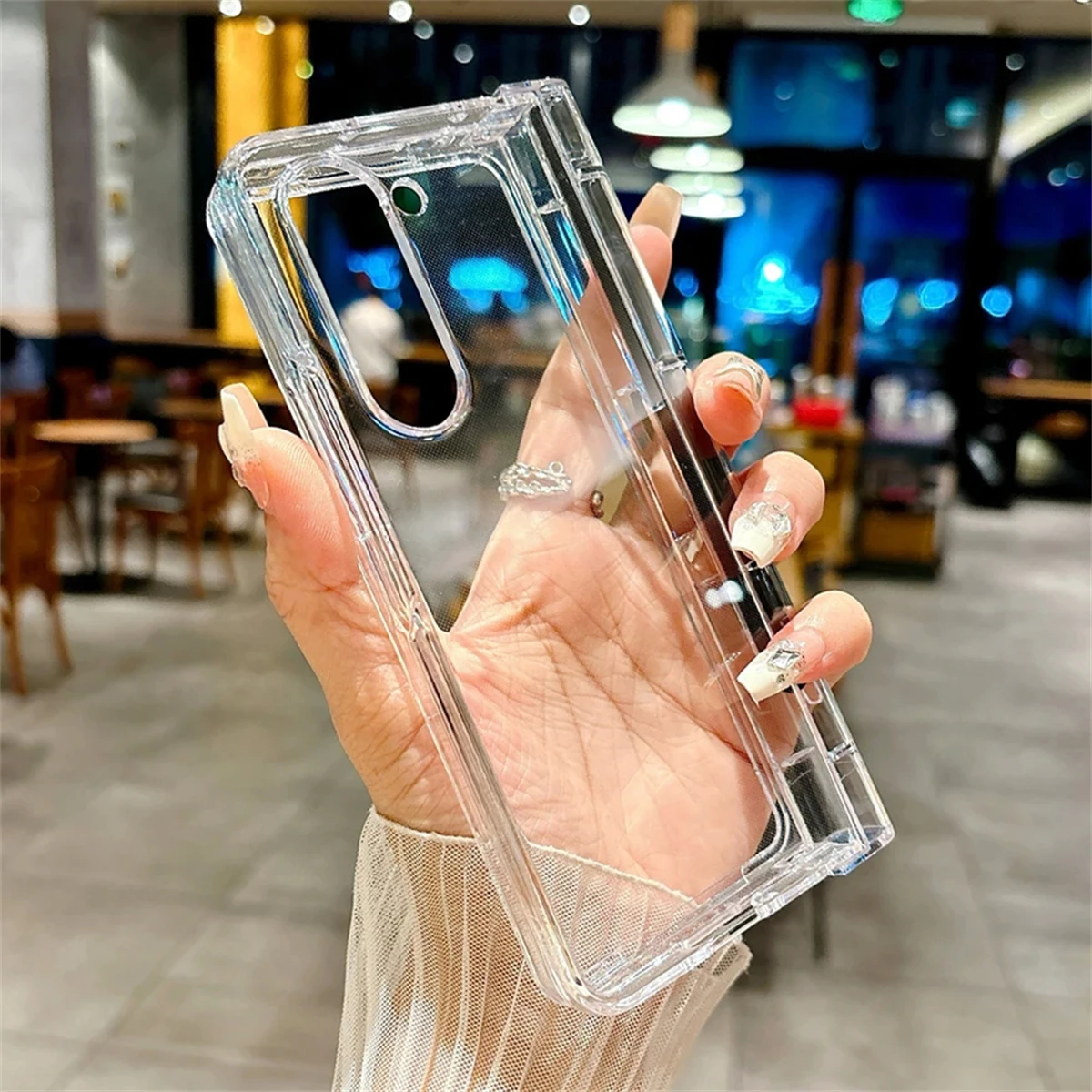 Transparent Shockproof Armour Phone Case for Samsung Galaxy Z Fold 6 5 4 3 5G Hinged Protective Hard Acrylic Cover with S Pen - Image 5