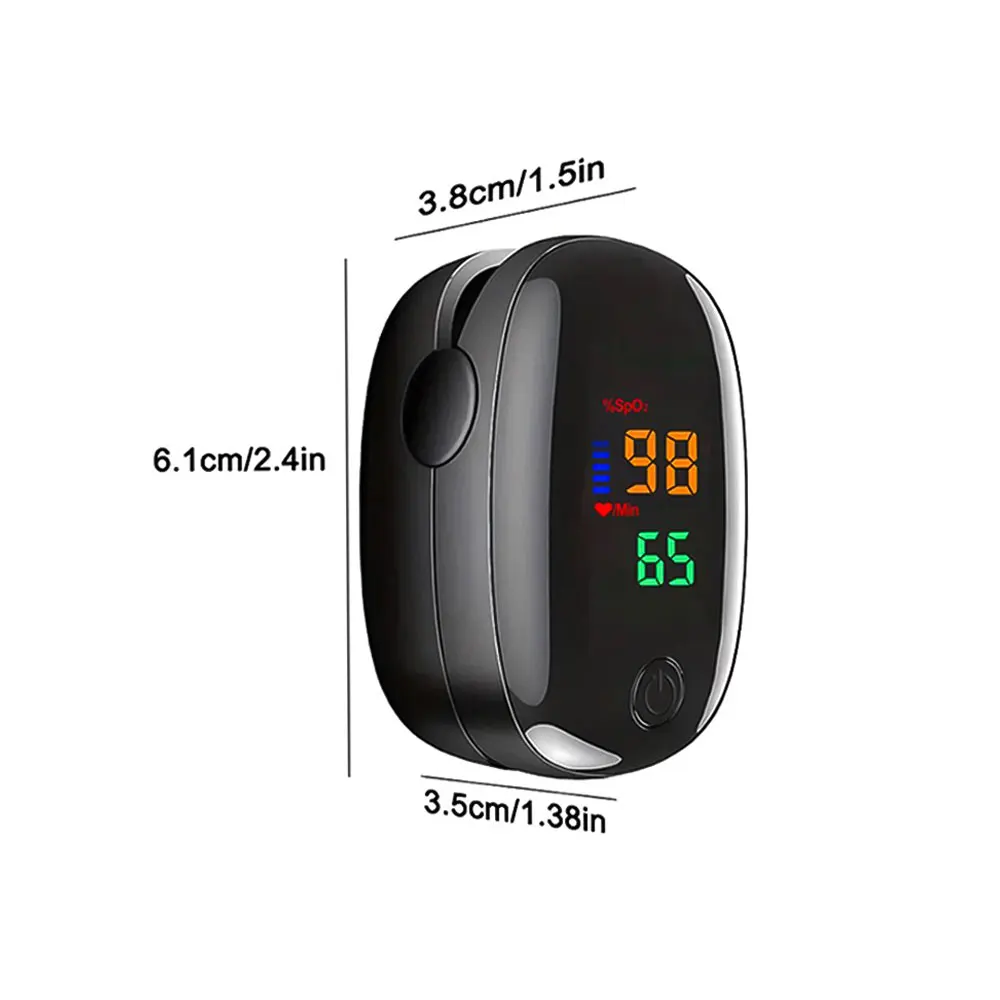 Electronic Display Pulse Monitor Device Medical Finger Clip Type Heart Rate Monitor Multifunctional Household Portable Oximeter