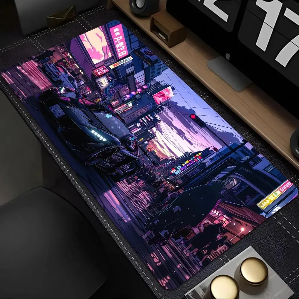 JDM スポーツカー マウスパッド ゴム製滑り止めデスクマット ゲーマー PC アクセサリー ゲームマット キーパッド拡張マウスパッド ノートパソコン オフィスパッド