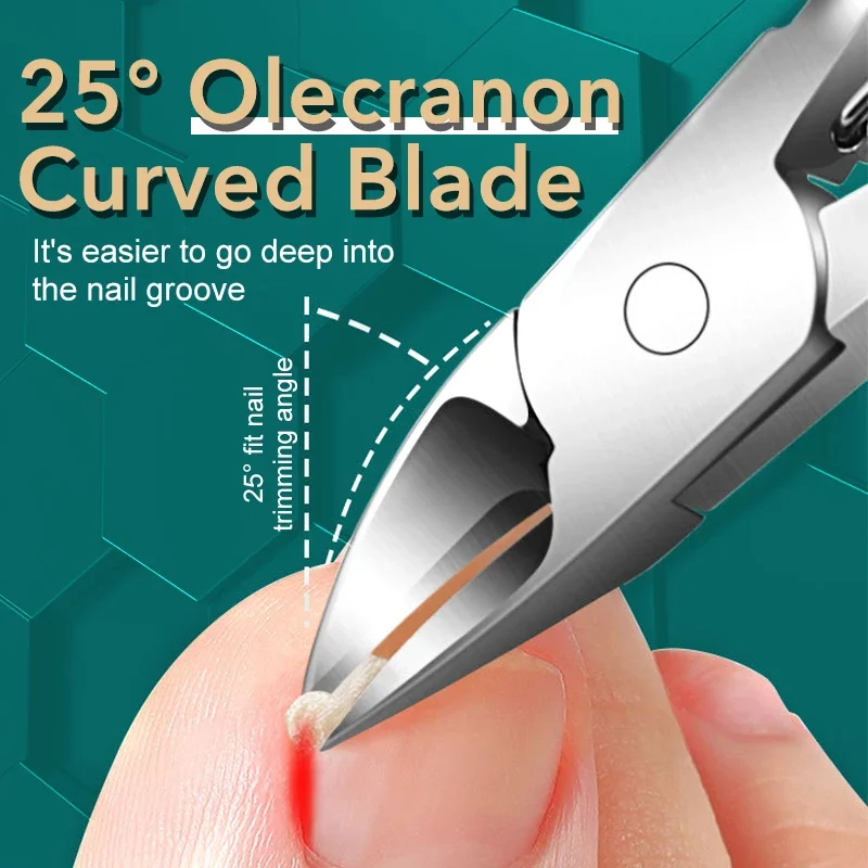 1 Pcs Nail Clippers Thick Ingrown Toenails Sharp Curved Blade Big Nail Scissors Eagle Pliers Pedicure Tools