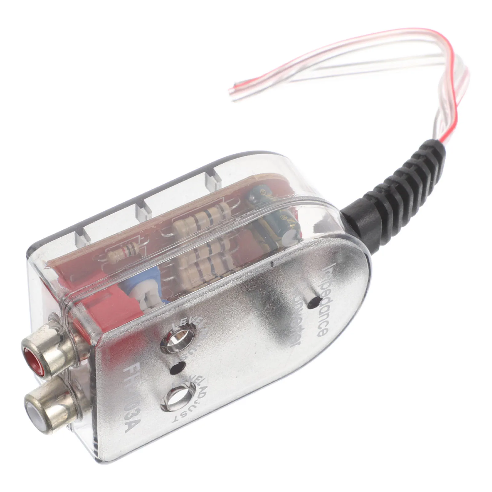

Audio Converter High Low Car RCA Adapter Line Output Subwoofer Transparent Shell Control Cable Frequency Vehicle Stereo Enhancer