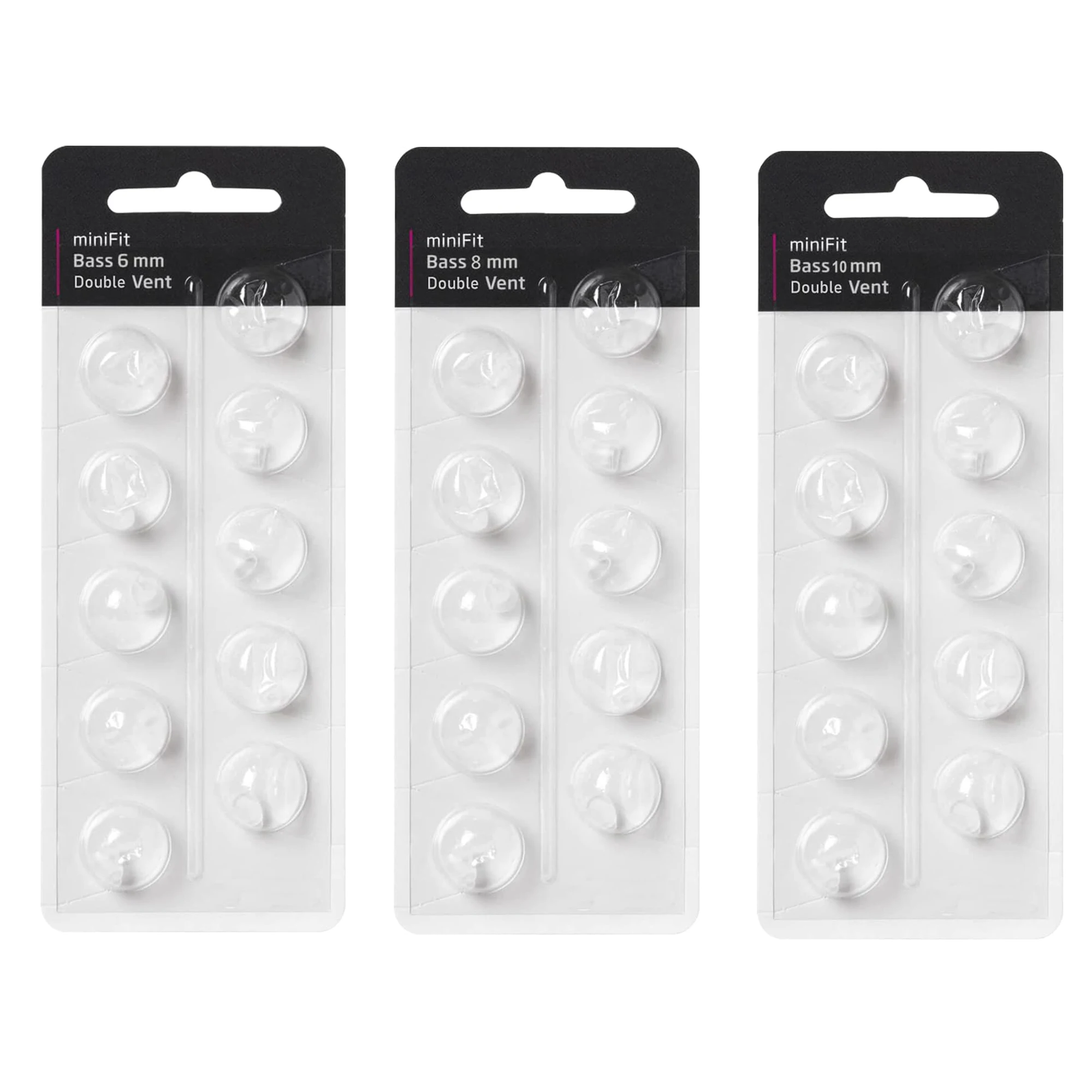 

Hearing Aid Domes for Oticon Replacements, Oticon Minifit Double Vent Bass Domes for Oticon Hearing Aid Supplies