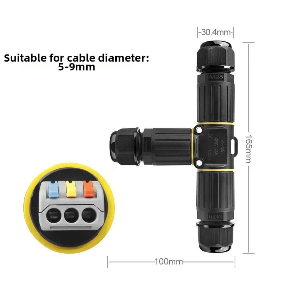 

IP68 Waterproof 3Pin Cable Connectors for Outdoor Electrical Connections Including Underground Cables Easy Install