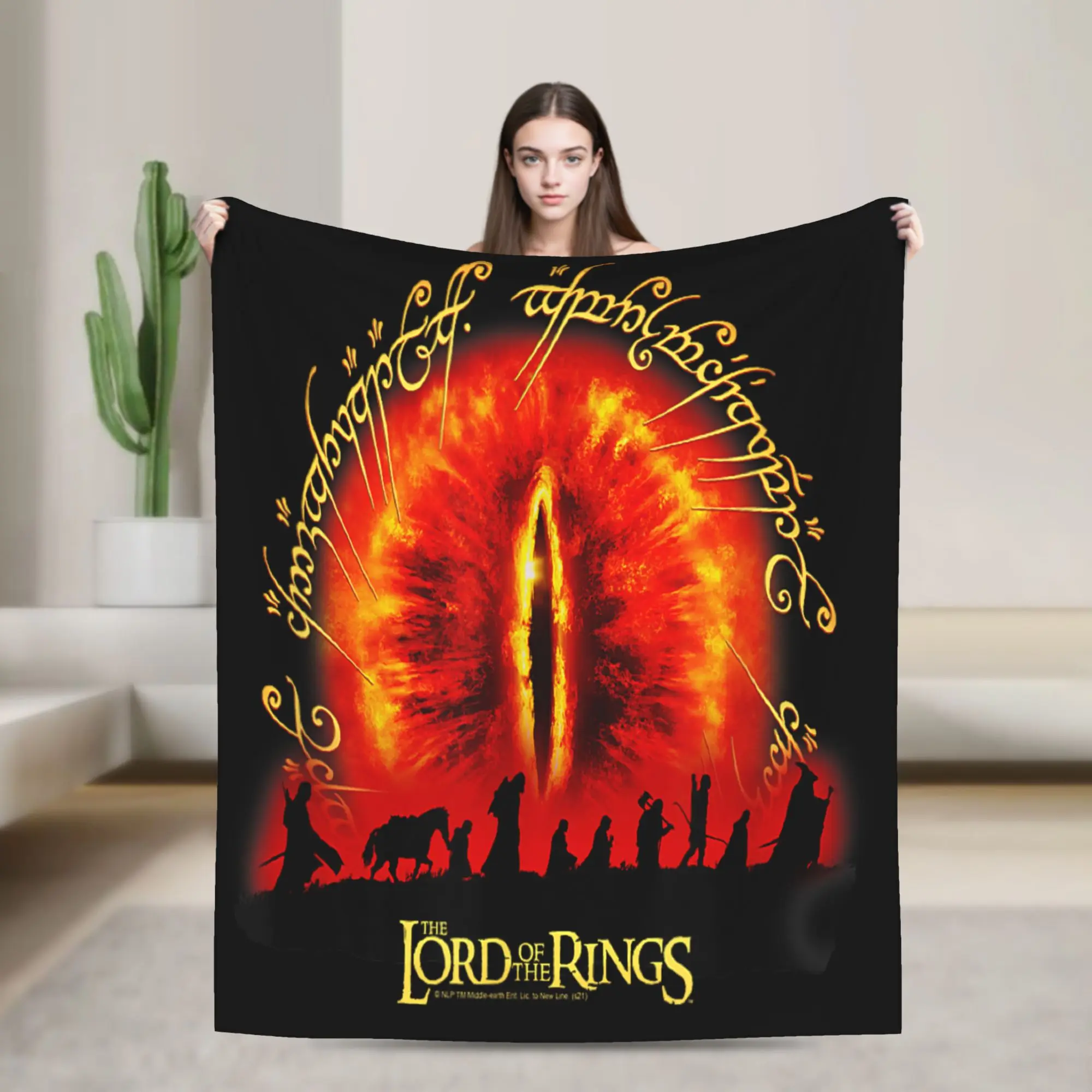 Lord-Of-Rings Blanket Eye of Sauron Warm Soft Pattern Plush Throw Blanket For Home Decor Decorative Flannel Bedspread Bed Cover