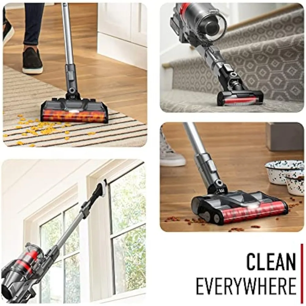 Hoover Onepwr Windtunnel Tevoorschijn Te Komen Huisdier Draadloze Lichtgewicht Stokstofzuiger Met All-Terrain Dual Borstelrolmondstuk, Bh 53602V, Zilver