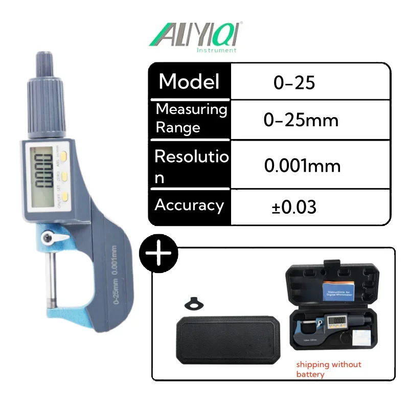 

0-25mm Digital Outside Micrometer Electronic Measuring Tool