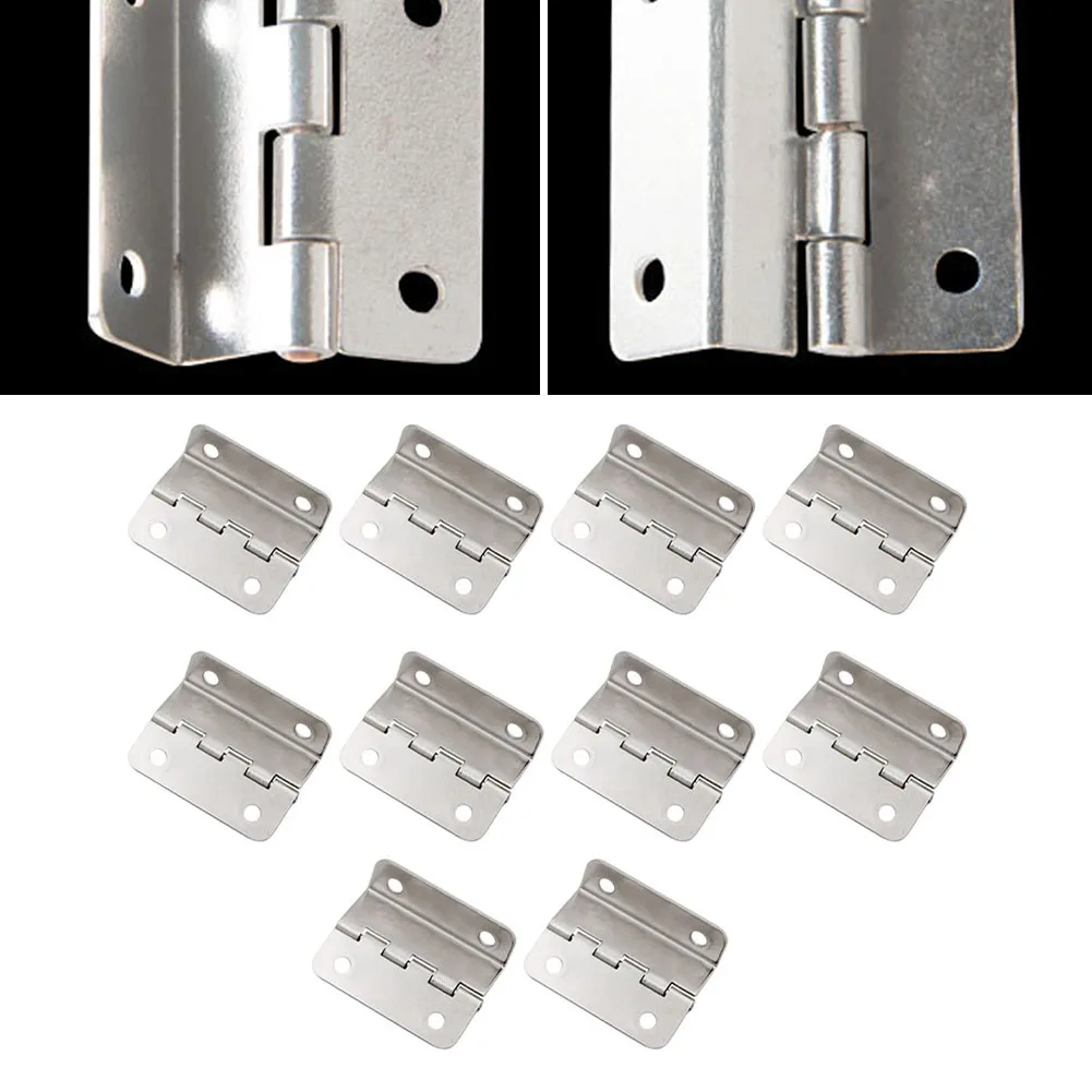 10PCS Wooden  Box Hinge Tri-Fold Right Angle 4-Hole  Hinge Hardware Home Improvement Spare Parts  Cabinet Door Furniture Fitting