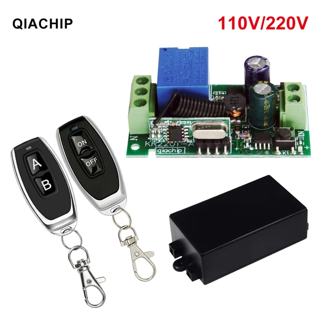Przełącznik zdalnego sterowania 433MHz AC110V 220V 10A 1CH Moduł przekaźnika Odbiornik Nadajniki ON OFF Zdalne sterowanie do żarówek LED