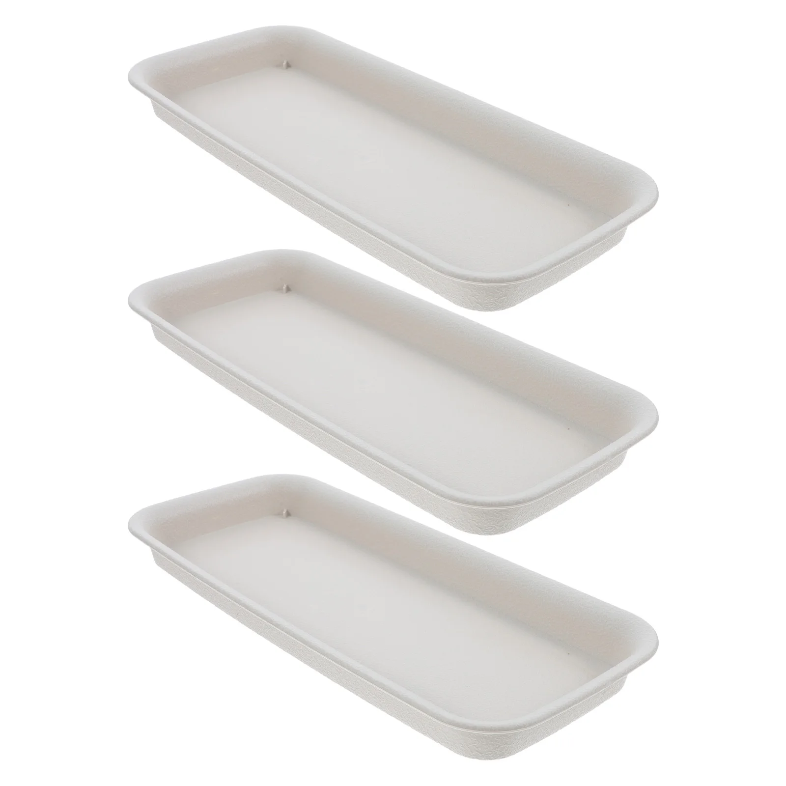 

3 Pcs Flower Pot Tray Rectangular Plastic Drip Trays for Plants Water Collection Planter Saucer