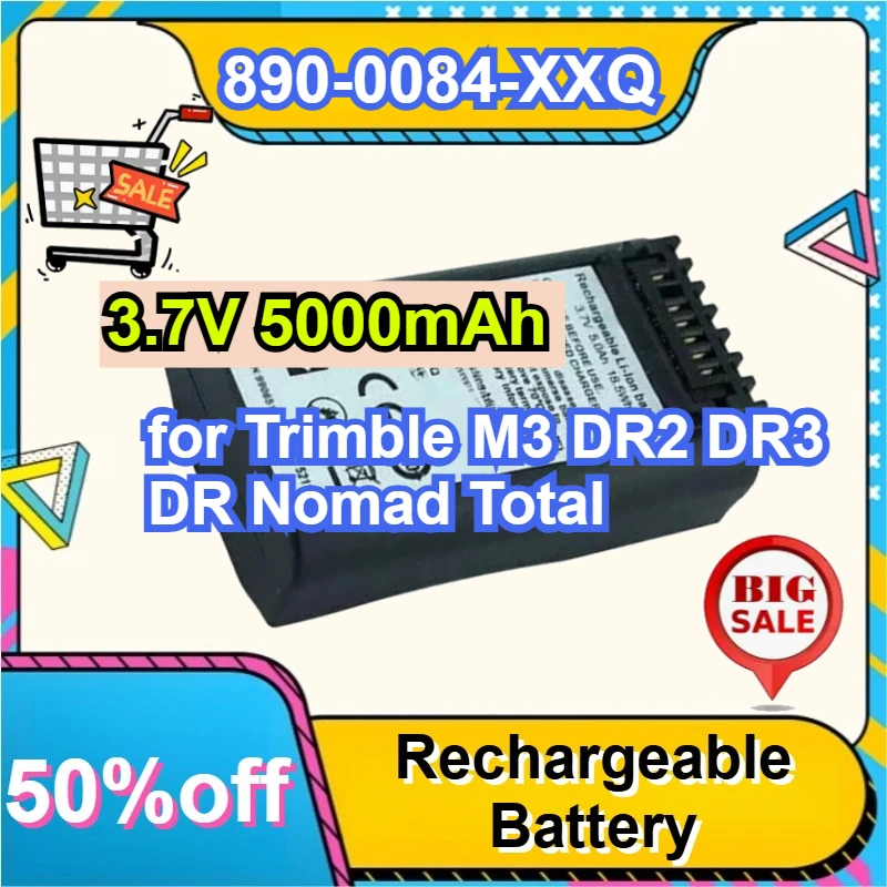 

3.7V 5000mAh Digital Battery 890-0084-XXQ for Trimble M3 DR2 DR3 DR Nomad Total Station Bateria M3 Dual Charging Charger