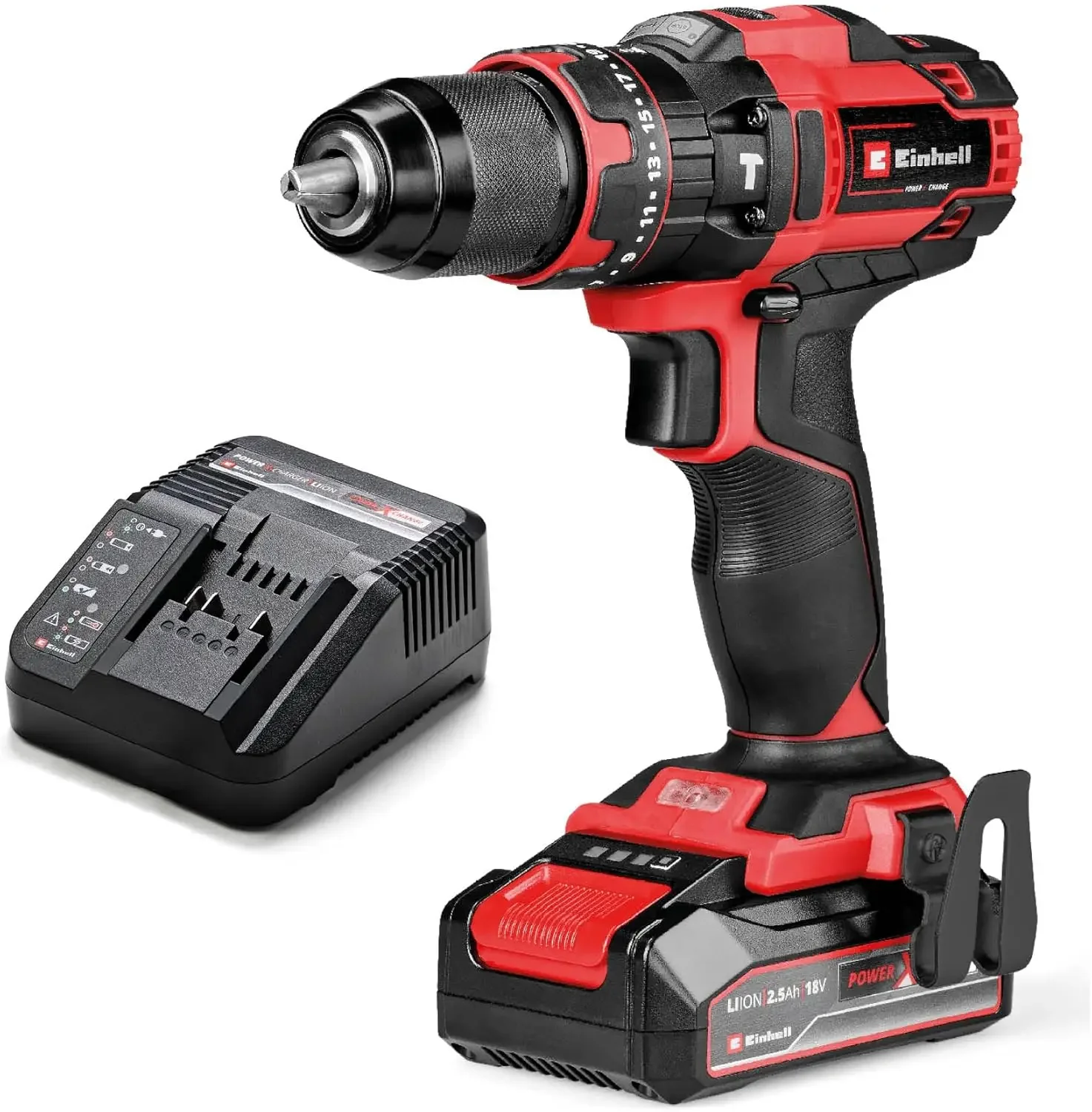 Einhell Akku-Schlagbohrschrauber TE-CD 18/44 Li-i (1x2,5Ah) Power X-Change (18 V, 44 Nm,