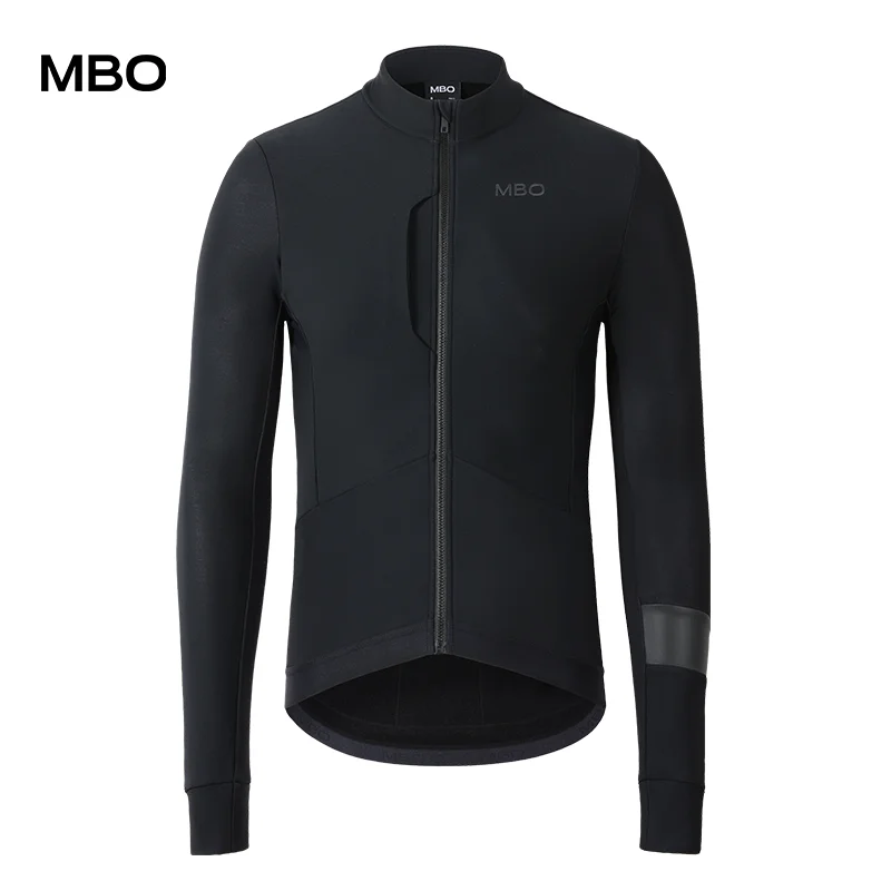 MBO Thermal Men's Cycling Jersey Long Sleeve Bike Wear Winter Fleece Bicycle Clothing Man for Cold Weather Road Bike Light Year