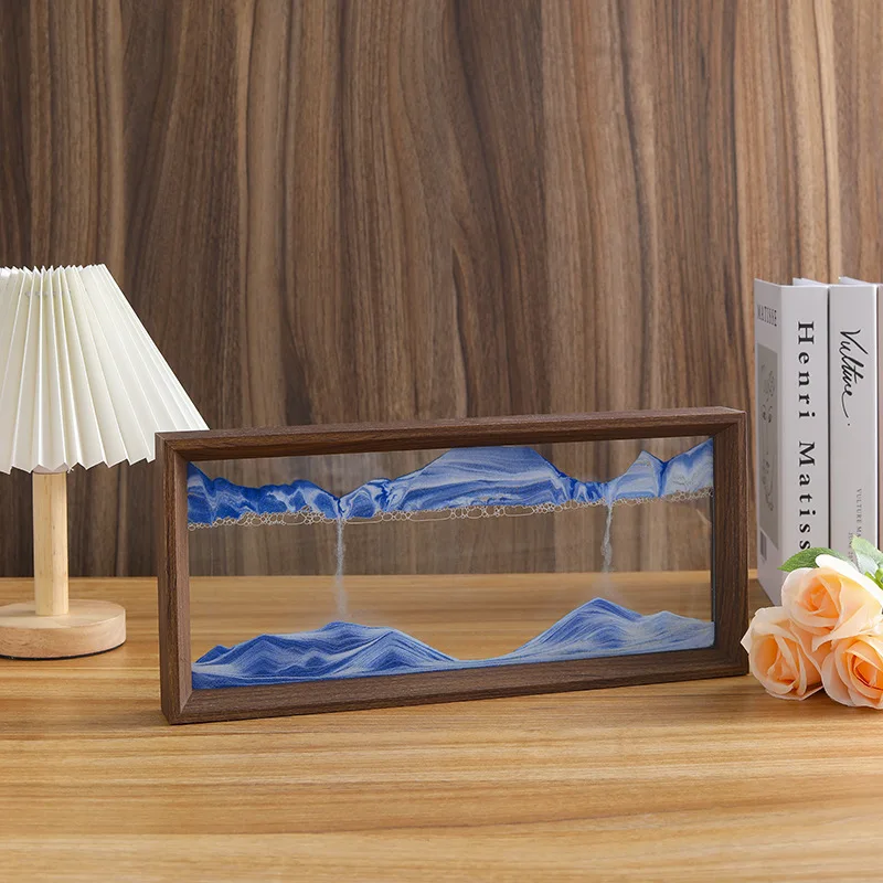

Desk Accessories for Men Sand Art Flowing Decoration Desktop Deep Sea Sandscape