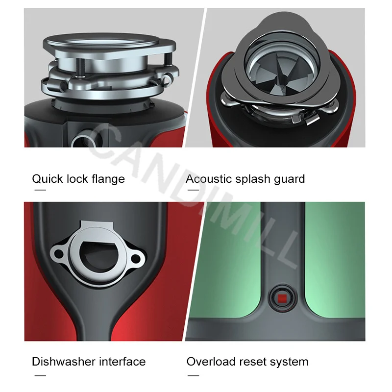 Home Küche Lebensmittel Abfall Entsorger Müll Prozessor Brecher Lebensmittel-Abfall Entsorger Werkzeuge Haushalts Adapter Geräte