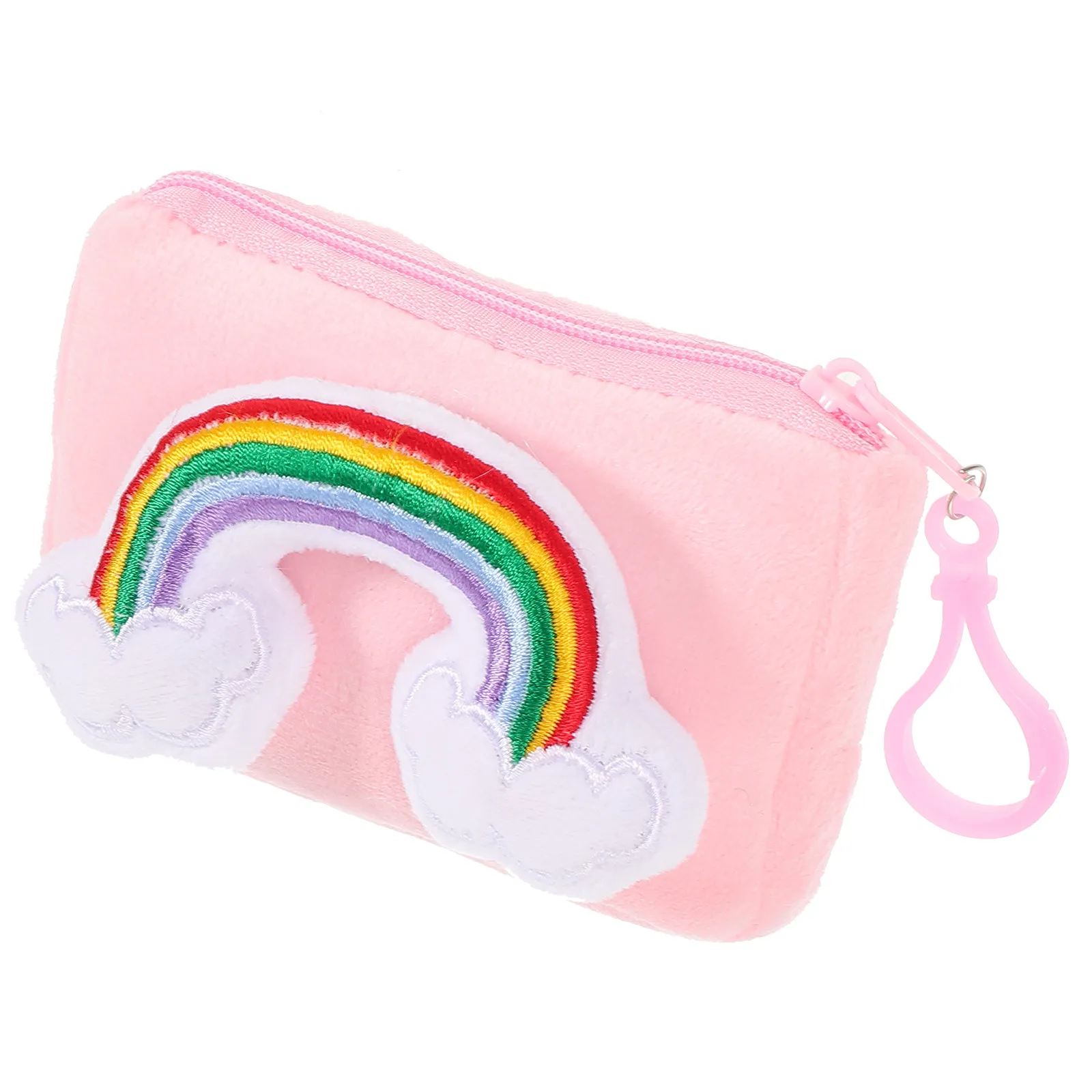 

Компактный радужный кошелек для монет с брелоком, функциональный мини-кошелек для девочек, модный маленький держатель для мелочи, милый кулон для сумки, подарок