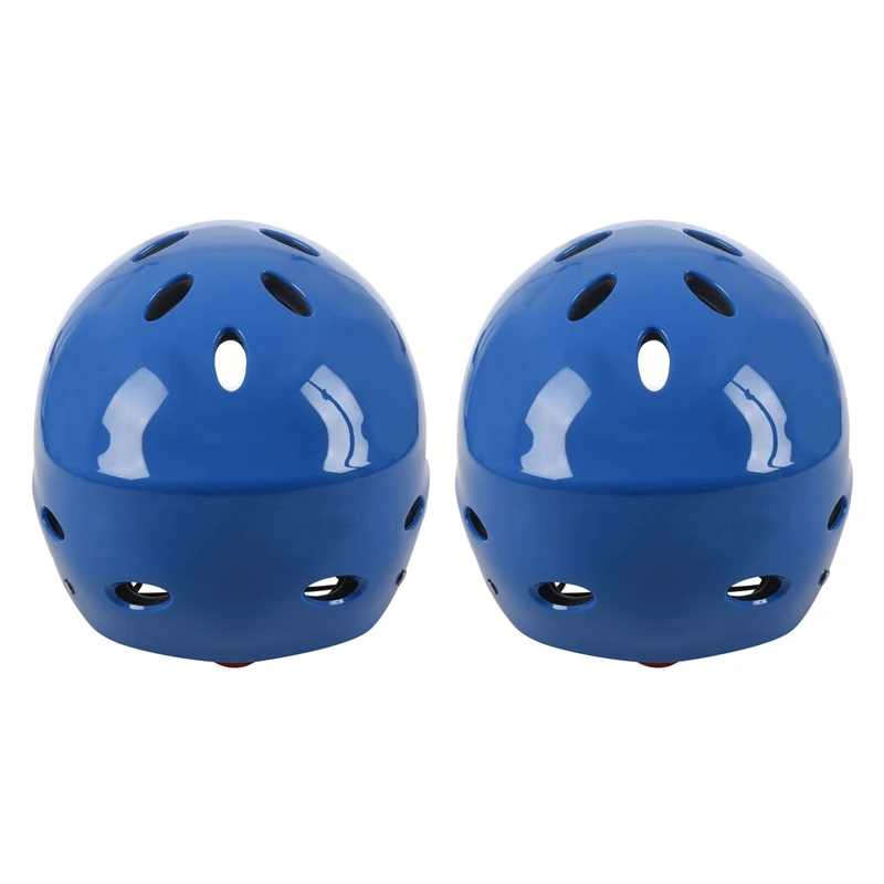 2X Safety Protector Helmet 11 Breathing Holes For Water Sports Kayak Canoe Surf Paddleboard - Blue