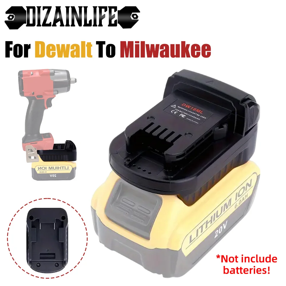 

Battery Adapter For Dewalt 18V/20V Max Li-ion Battery Adapter Convert To for Milwaukee 18V Power Tool