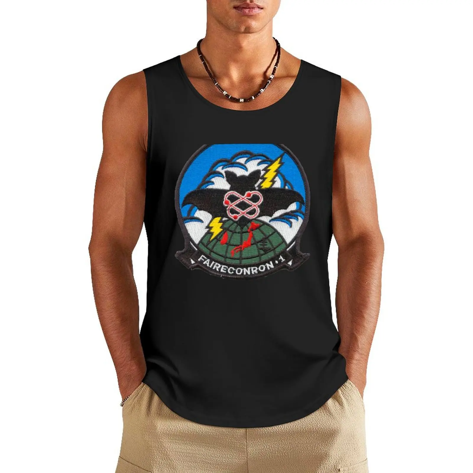 VQ-1 FLEET AIR RECONNAISSANCE SQUADRON 1 STORE Tank Top Body man mens designer clothes Japanese t-shirt gym