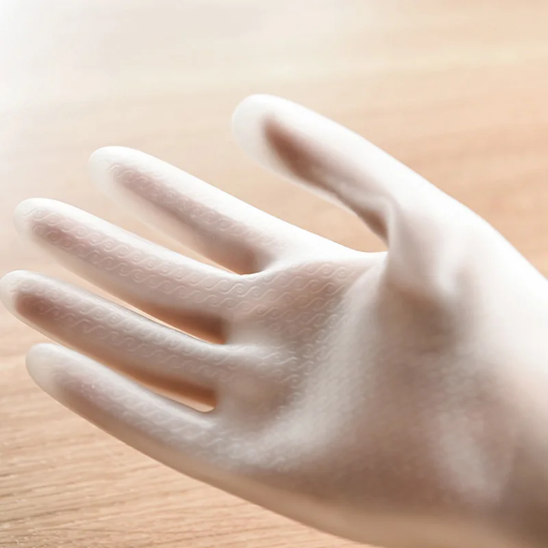 Kitchen Cleaning Clear Printed Latex Gloves Laundry Dishwashing Gloves Rubber Gloves