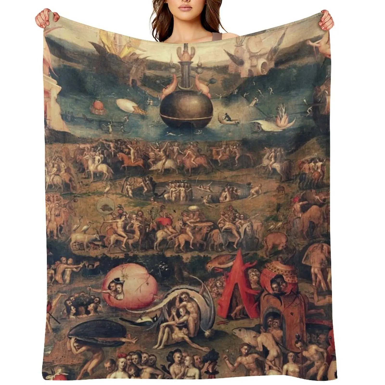 

The big eyes classic artwork of hieronymus bosch Throw Blanket halloween bed plaid Beach Giant Sofa Blankets