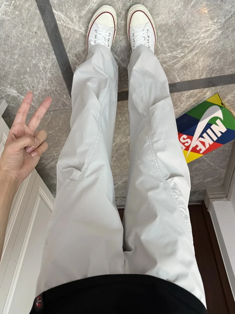 

Мужские летние тонкие брюки-карго American Style от Qui Dry, свободные прямые повседневные брюки для работы