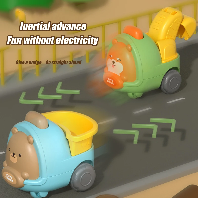 Véhicules d'ingénierie pour enfants, voiture à inertie, jouet pour garçon de 2 à 3 ans, voiture résistante aux chutes, cadeau pour enfants