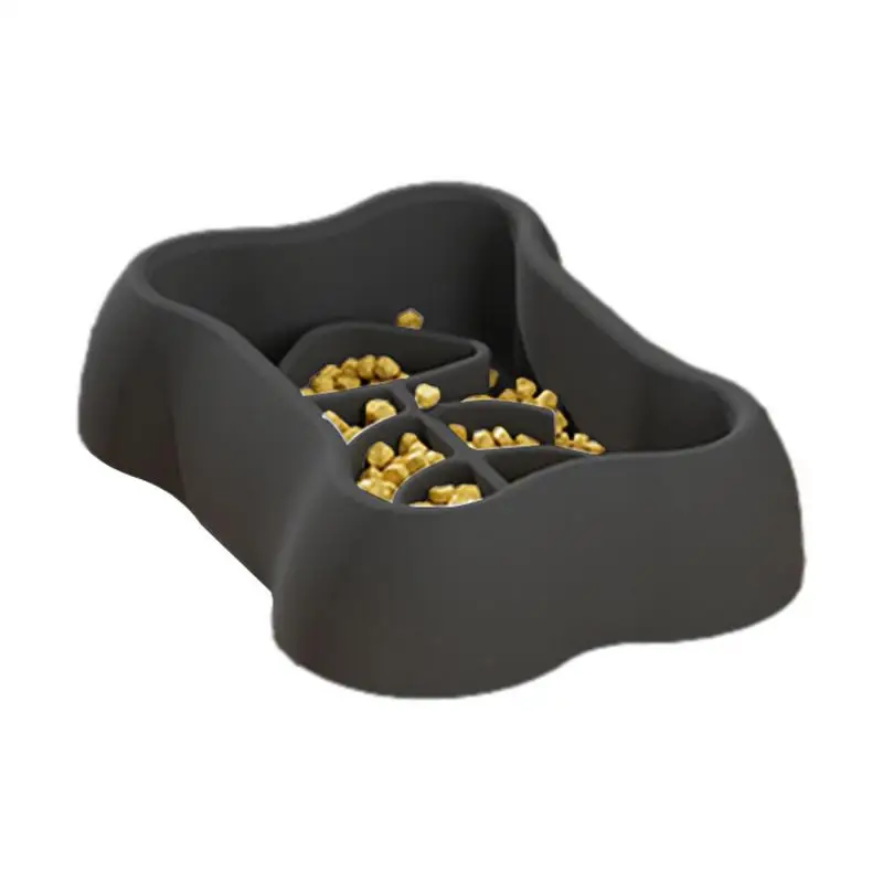 Cuenco de alimentación lenta para perros, cuenco de silicona antiasfixia para mascotas para una alimentación lenta, cuencos para perros para una dieta saludable, alimentador antideslizante